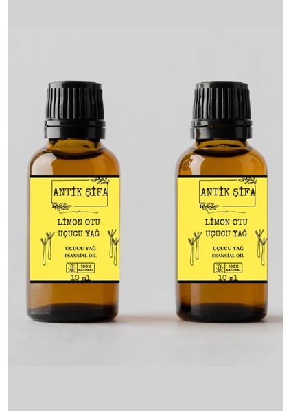 %100 Saf Limon Otu Uçucu Yağı - (2 x 10 Ml)
