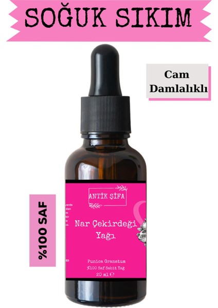 Nar Çekirdeği Yağı (20 Ml) -%100 Seyreltilmemiş, Doğal Soğuk Sıkım Nar Yağı