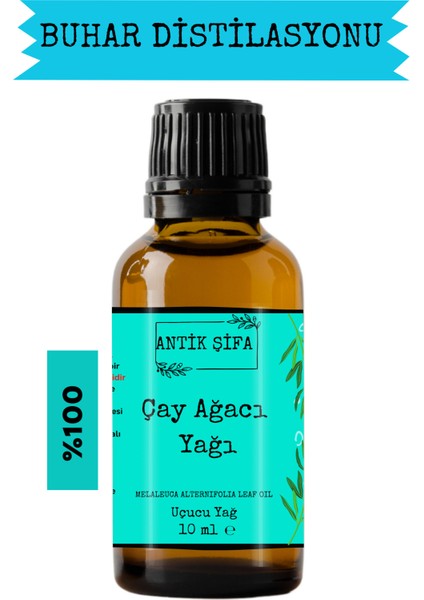 %100 Saf Uçucu Çay Ağacı Yağı - (10 Ml)