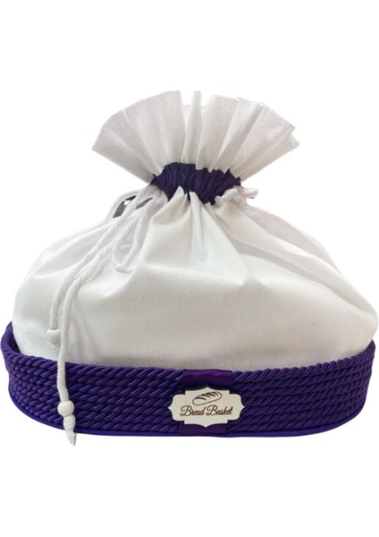 Mor Dekorlu Şık Ekmek Sepeti, Dayanıklı ve Pratik Tasarım