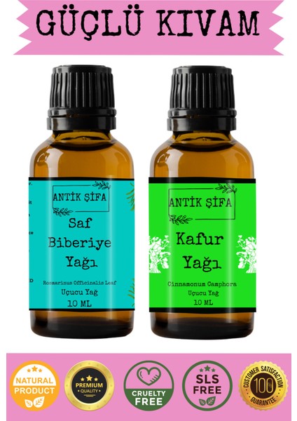 Biberiye Yağı ve Kafur Uçucu Yağı (10ML 10 Ml)- %100 Seyreltilmemiş, Doğal fiyatları