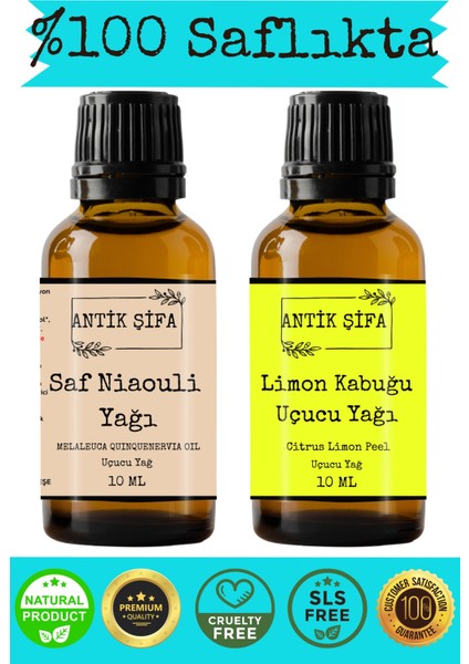 Nioli Yağı ve Limon Yağı Seti (10 ml 10 Ml)- %100 Saf Uçucu Yağ Seti