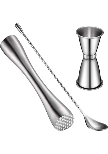 3 Parça Kokteyl Seti, Şık ve Pratik Içki Hazırlama Takımı