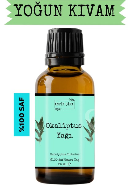 %100 Saf Okaliptus Uçucu Yağı - 20 ml (Seyreltilmemiş)