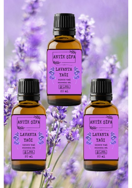 Saf Lavanta Uçucu Yağı 3 x 20 ml