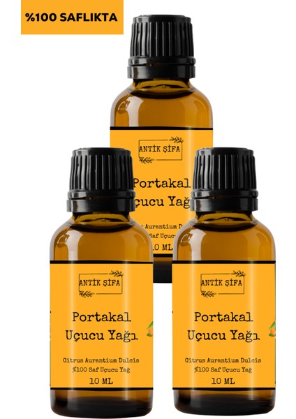 Portakal Yağı - 3X10 ml (%100 Saf Seyreltilmemiş Portakal Uçucu Yağı)