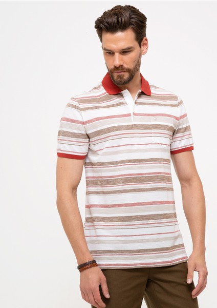Erkek Kiremit Regular Fit Polo Yaka Tişört 50206204-VR031 fiyatları