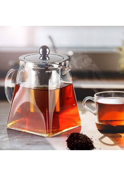 Süzgeçli 500 ml Borasilikat Demlik