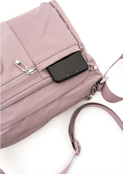 Çok Cepli Çapraz Askılı Kadın Omuz Çantası Orta Boy Günlük HV4006 Açık Mor fırsatları