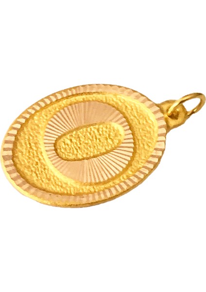 0.25 Gram 14 Ayar O Harf Oval Kolye Ucu fiyatları