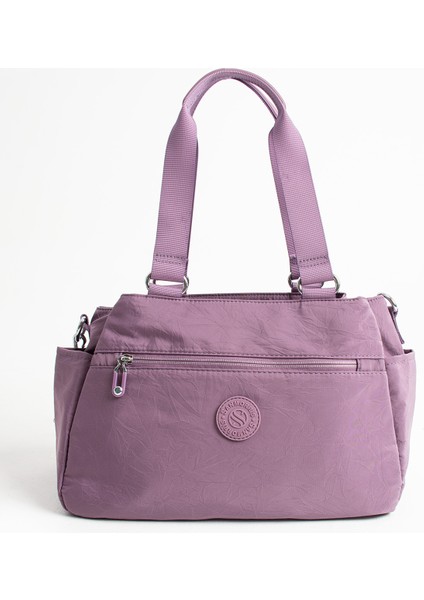 Çok Cepli Kadın Omuz Çantası Orta Boy Günlük HV4016 Açık Mor fiyatları