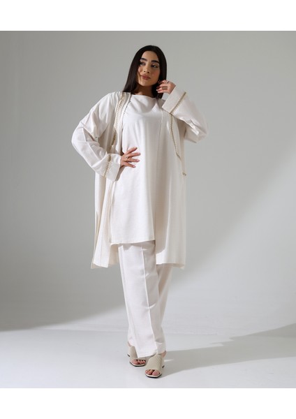 Büyük Beden Keten Üçlü Takım fırsatları