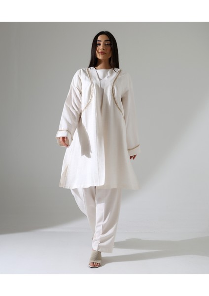 Büyük Beden Keten Üçlü Takım indirimleri