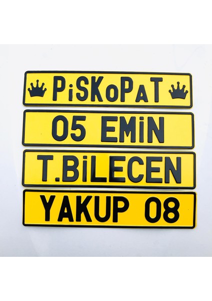 Dekor Plaka,sarı Plaka, Cam Önü Plaka, Özel Plaka fiyatları