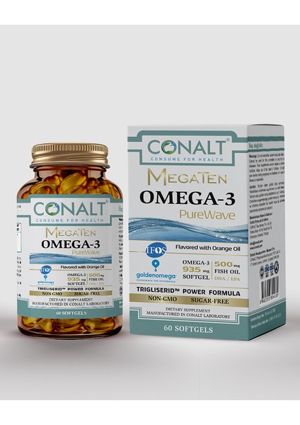 Megaten Omega-3 Purewave Yetişkinler Için Balık Yağı