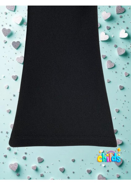 Ispanyol Paça Krep Kız Çocuk Tayt Pantolon