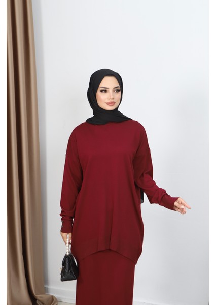 Düğme Detaylı Merserize Etekli Takım fırsatları