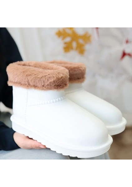 Mordi Beyaz Oval Burunlu Su Geçirmez Içi Kürklü Bot fırsatları