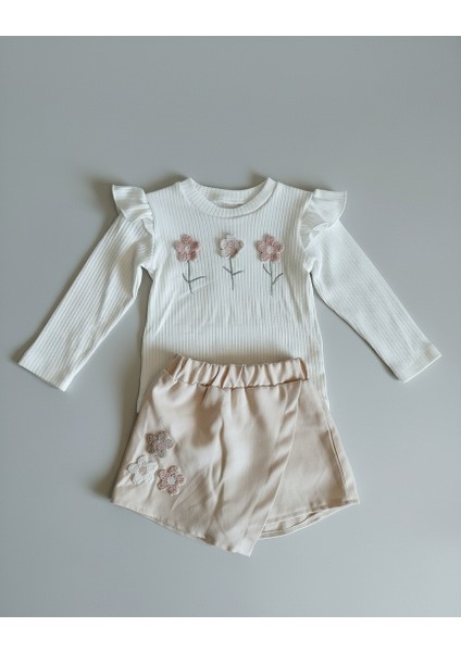 Çiçekli Şort Takımı Kız Çocuk