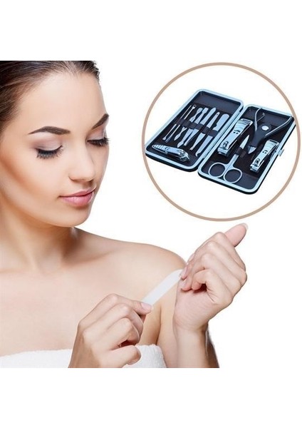 Çantalı Manikür Pensi Profesyonel ve Manikür Pedikür Seti 13 Parça Tırnak Eti Itici ve Cımbı modelleri
