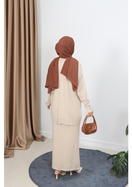 Düğme Detaylı Merserize Etekli Takım indirimleri