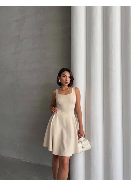 Kadın Kare Yaka Kısa Elbise S251188 fiyatları