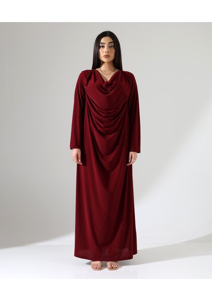 Büyük Beden Degaje Yaka Uzun Abiye Elbise