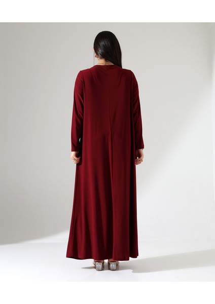 Büyük Beden Degaje Yaka Uzun Abiye Elbise