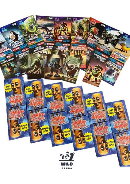 Tung Tung Sahur Kart Oyunu 12 Mini Kutu 72 Karakter Kartı + 12 Sticker | Hediye Paketli Eğlence Seti