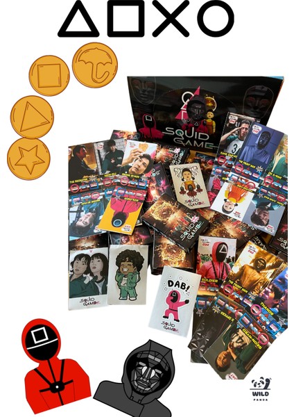 Squid Game 2. Sezon Büyük Paket 48 Kutulu Oyun Kartları Toplam 288 Kart 48 Stickers Kutulu fiyatları