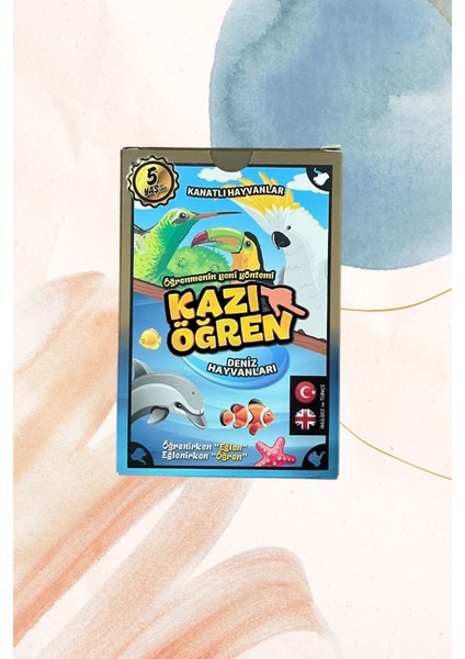 Kazı Öğren Öğrenmenin Yeni Yöntemi Kanatlı Hayvanlar Vs Deniz Hayvanları Türkçe Ingilizce +5 Yaş