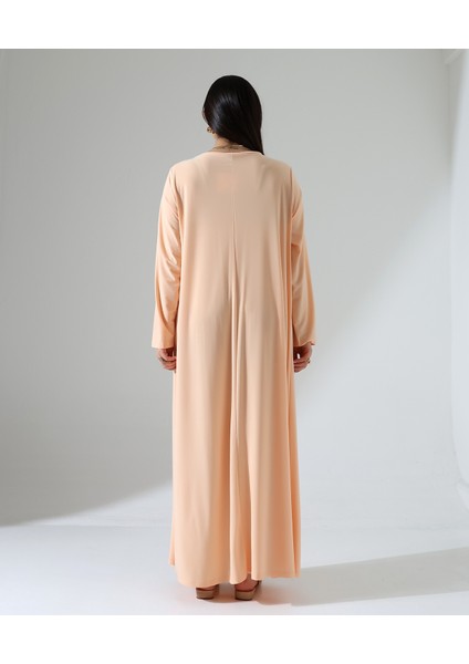 Büyük Beden Degaje Yaka Uzun Abiye Elbise