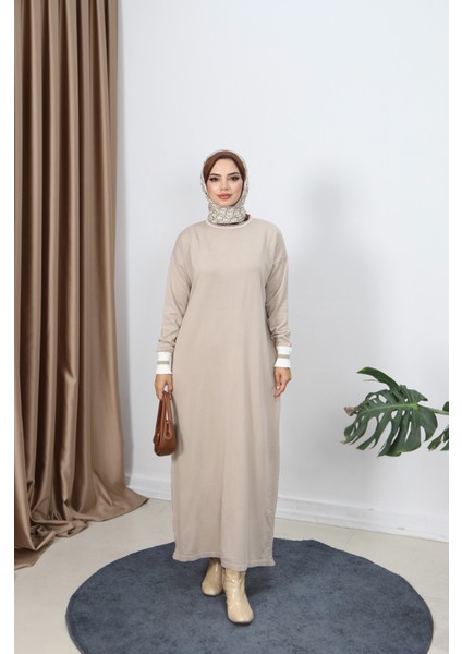 Sim Detaylı Merserize Elbise