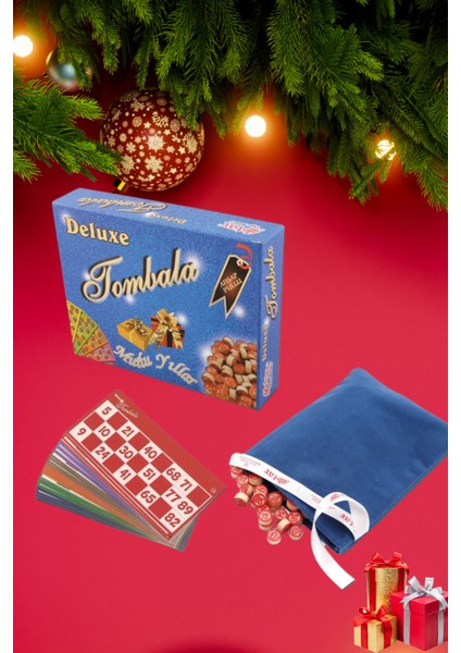 Deluxe Tombala (Ahşap Pullu Kadife Keseli)