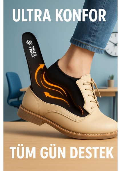 Daily Spor ve Günlük Kullanım İçin Ultra Konforlu Ortopedik Ayakkabı Tabanlığı Kadın Erkek