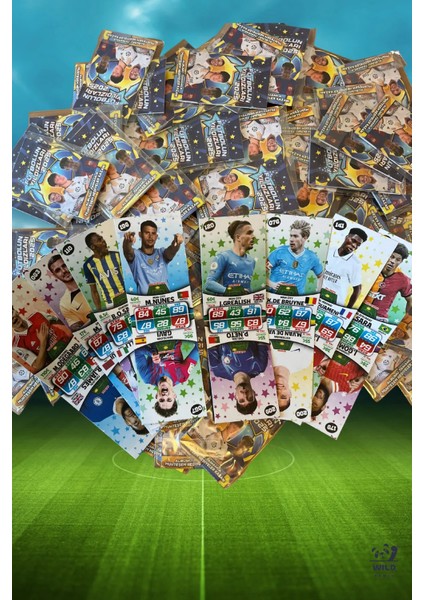 Futbolun Yıldızları 2025 Oyuncu Kartları 50 Poşet Içerisinde Toplam 100 Adet Kutusuz Futbol Kartı modelleri