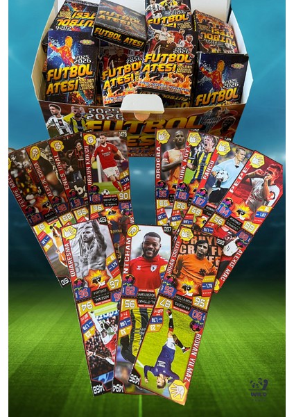 Futbol Ateşi Taş Kağıt Makas Sporcu 6 Mini Kutu Futbolcu Kartı Kutusuz