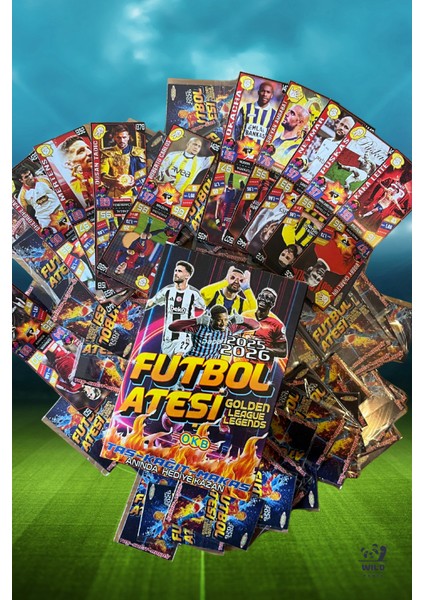 Futbol Ateşi Taş Kağıt Makas Sporcu (Yeni) 50 Poşet Toplam 100 Adet Kutusuz Futbolcu Oyun Kartı fiyatları