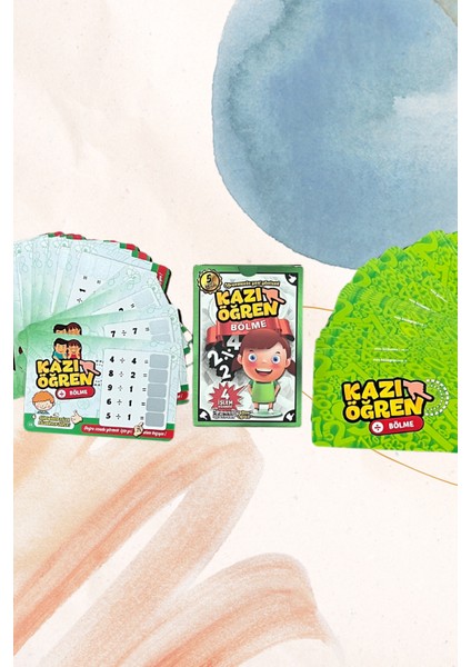 Kazı Öğren Öğrenmenin Yeni Yöntemi 4 Işlem Egzersizi (Bölme) modelleri