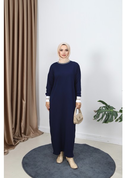 Sim Detaylı Merserize Elbise