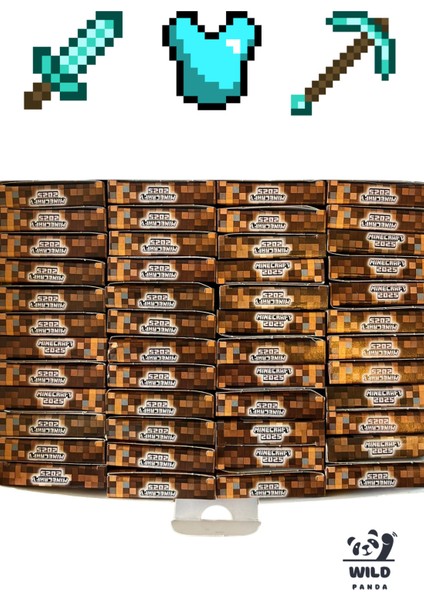 Mine Craft 2025 Yeni Kart+Sticker (48 Mini Kutu)Toplam 288 Kart 48 Sticker Dev Kutulu fiyatları
