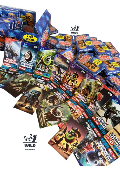 Tung Tung Sahur Kart Oyunu 5 Mini Kutu 30 Karakter Kartı + 5 Sticker | Hediye Paketli Eğlence Seti fiyatları