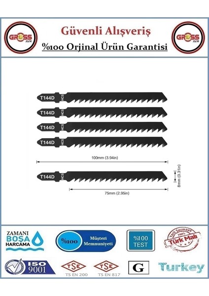 Dekupaj Ağzı 144D Ağaç Kesme - 5 Adet