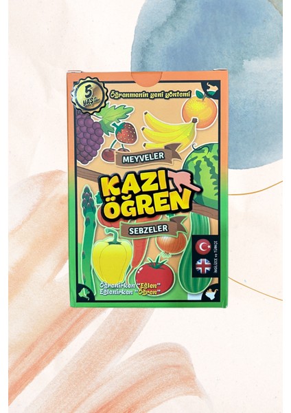 Kazı Öğren Öğrenmenin Yeni Yöntemi Meyveler Vs Sebzeler Kazı Öğren Türkçe Ingilizce +5 Yaş