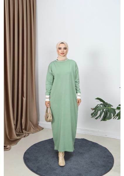 Sim Detaylı Merserize Elbise