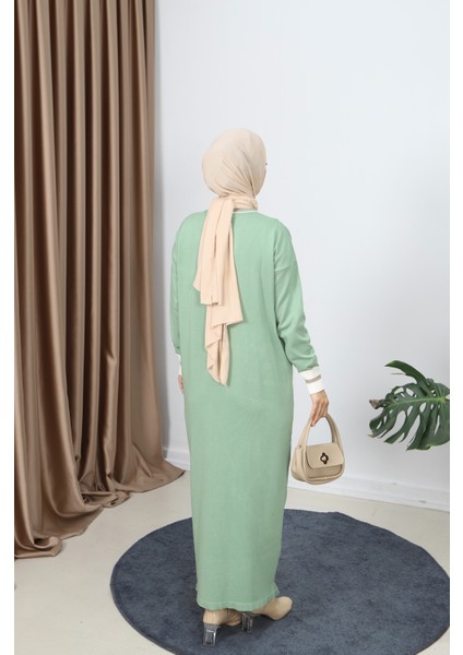 Sim Detaylı Merserize Elbise