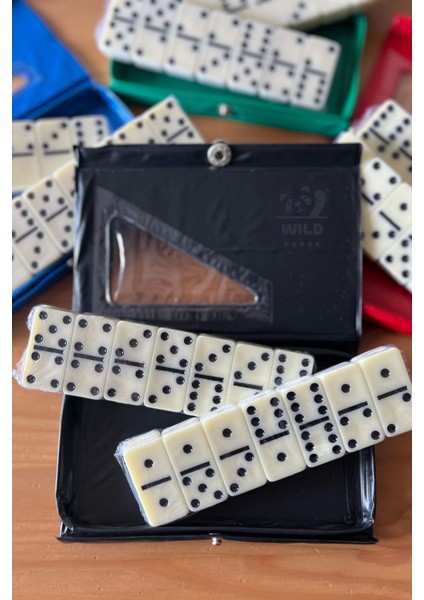 Domino Özel Çantalı 28 Adet Melamin Domino Taşı Aile ve Masa Oyunu Seyahat Için Mükemmel modelleri