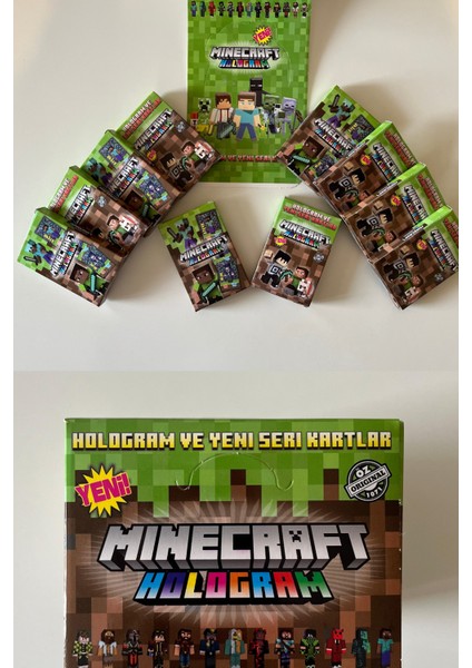 Mine Craft Yeni Koleksiyon Sürpriz Hologram Oyun Kartları 10'kutu 100 Adet fiyatları