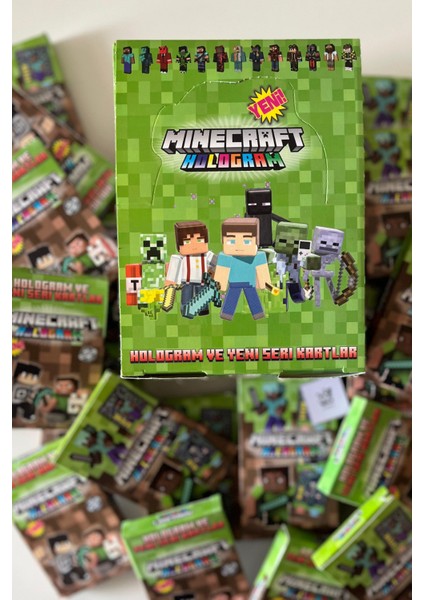 Mine Craft Yeni Koleksiyon Sürpriz Hologram Oyun Kartları 10'kutu 100 Adet modelleri