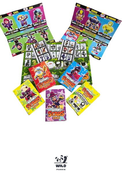 Brawl Stars 2025 Yeni Seri Kart( 5 Minik Kutu 30 Kart 30 Sticker 1 Adet Albüm) Oyun Kartları fiyatları